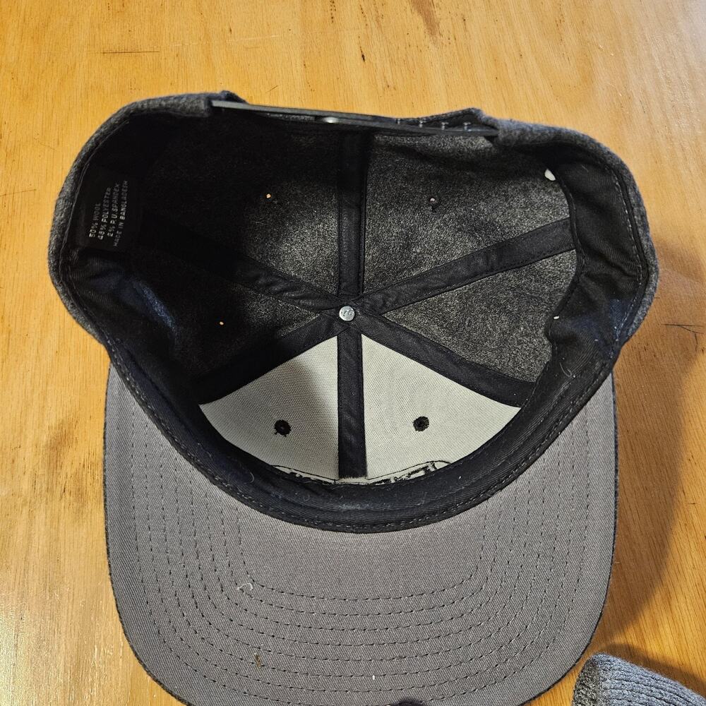 Petzl Hat Cap Snap Back Gray Wool Blend Felt Logo Mens One Size Outdoor - Picture 3 of 8